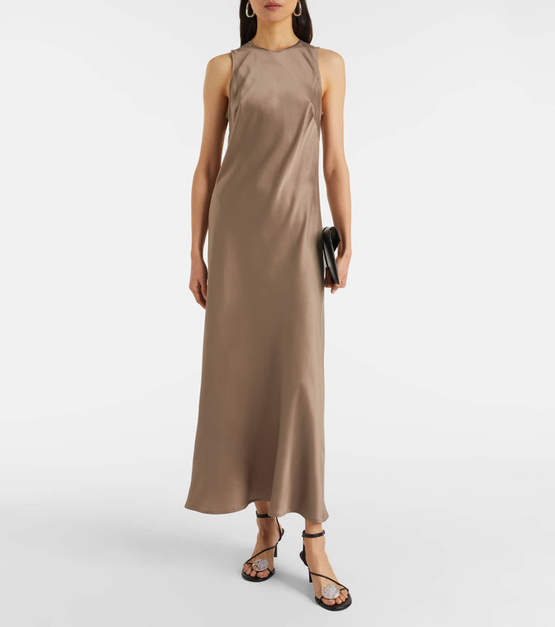 ASCENO Valencia silk charmeuse maxi dress outlook
