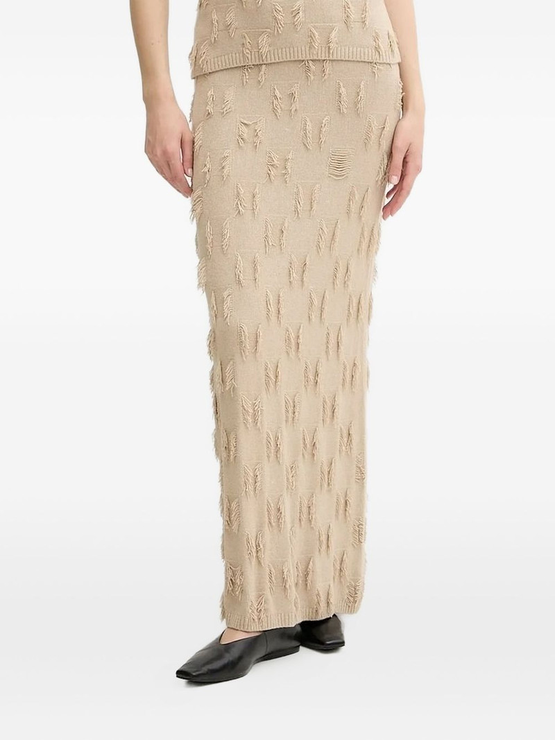 fringe-detail knit skirt 1