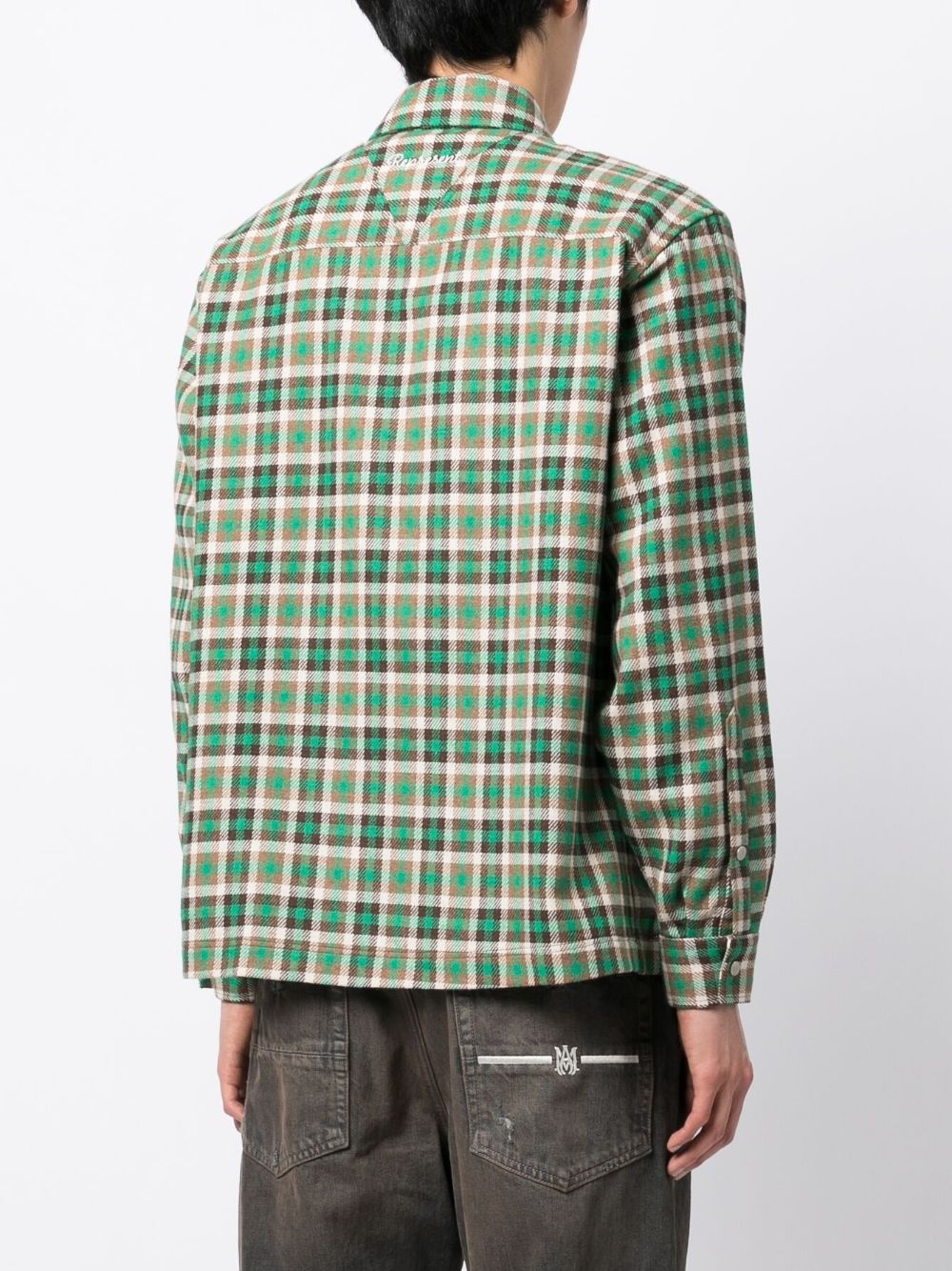 plaid-check print shirt - 4