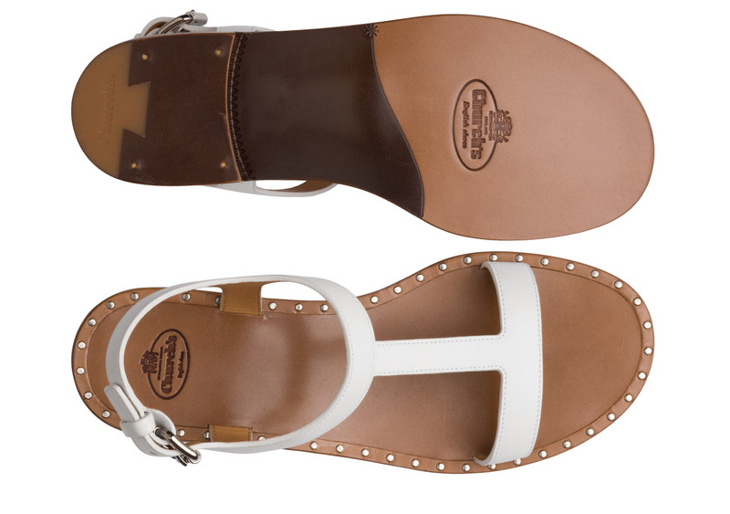 Elly
Prestige Calf T-Bar Sandal Stud White 3