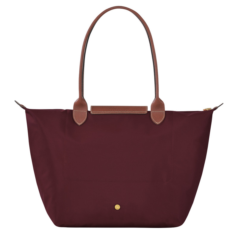 Le Pliage Original L Tote bag Burgundy - Recycled canvas 4