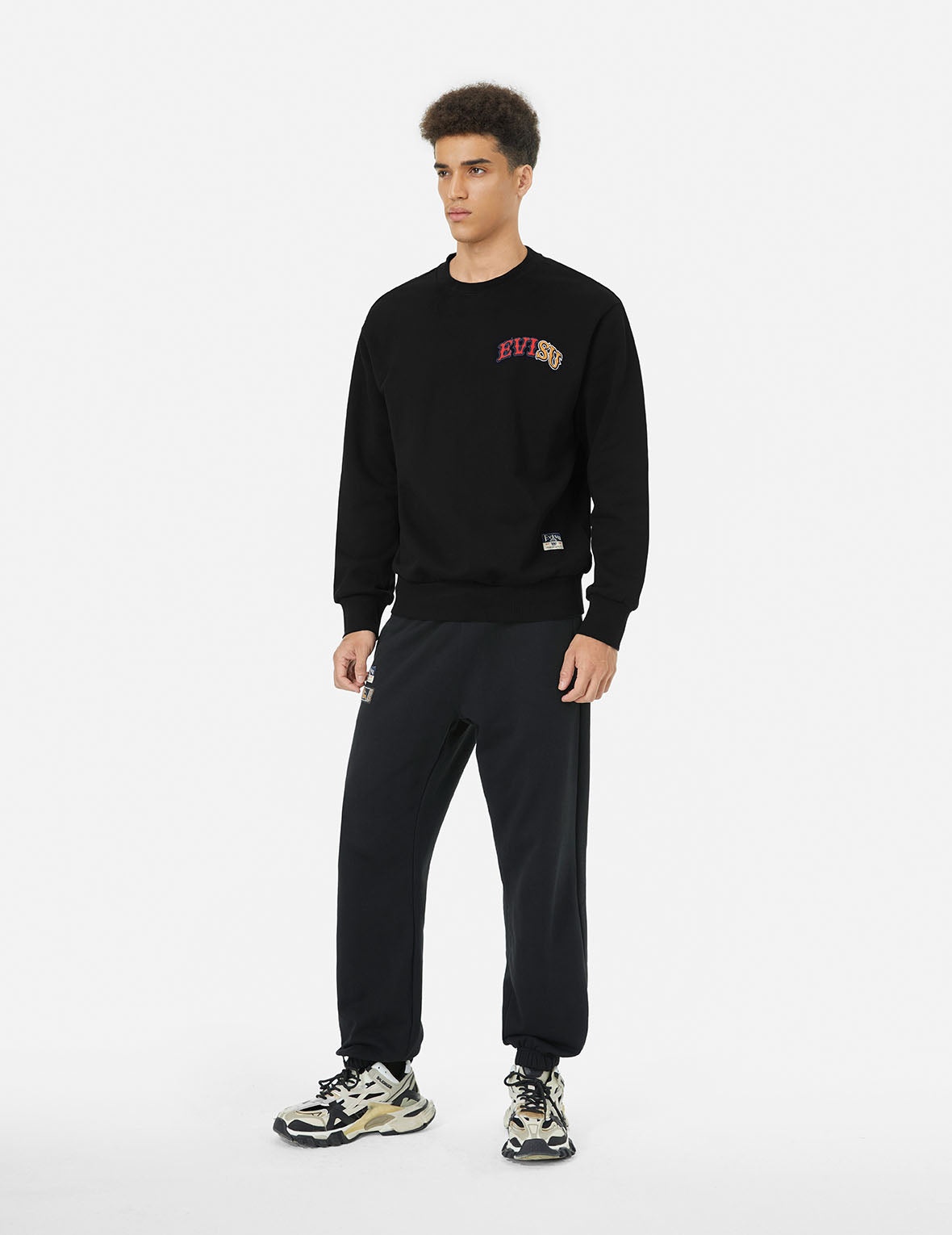 Tanuki amd Fortune Cat Embroidery Relax Fit Sweatshirt - 4