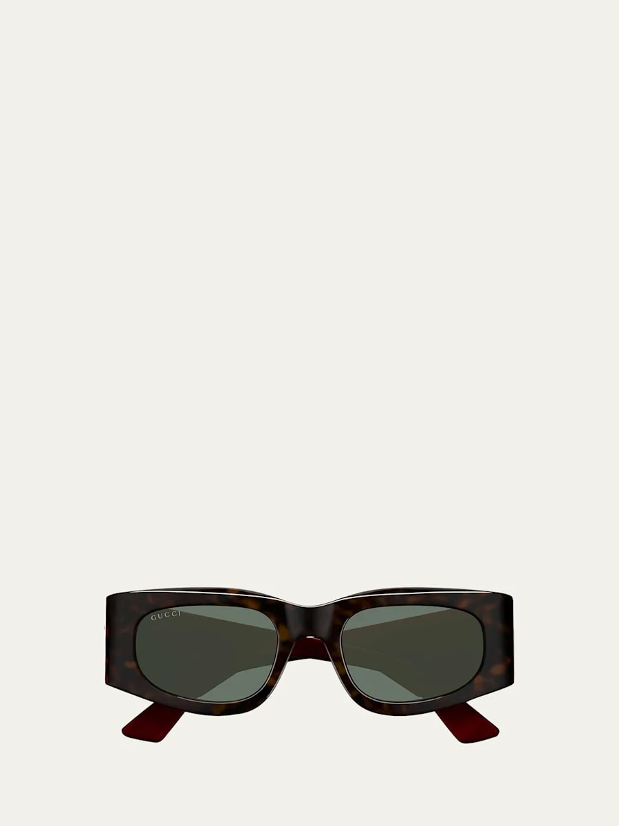 Rectangle Acetate Sunglasses - 1