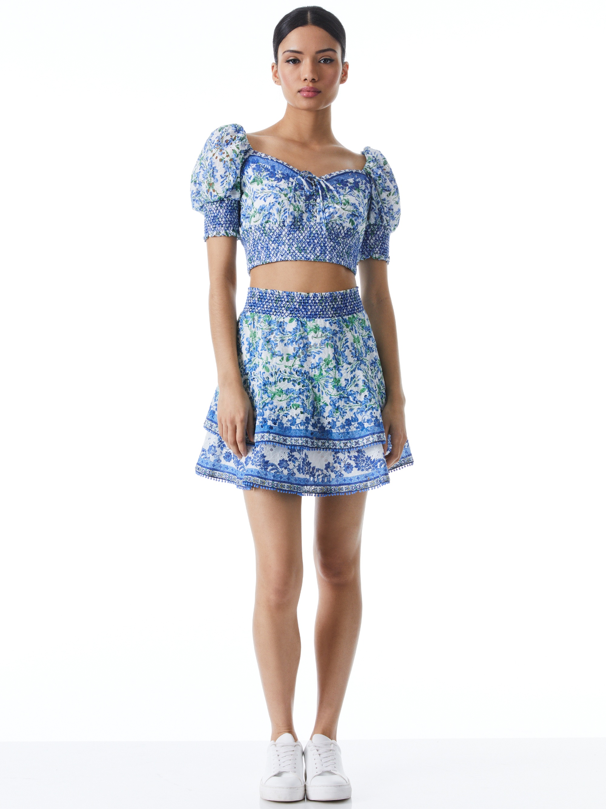CRAWFORD SMOCKED MINI SKIRT - 4