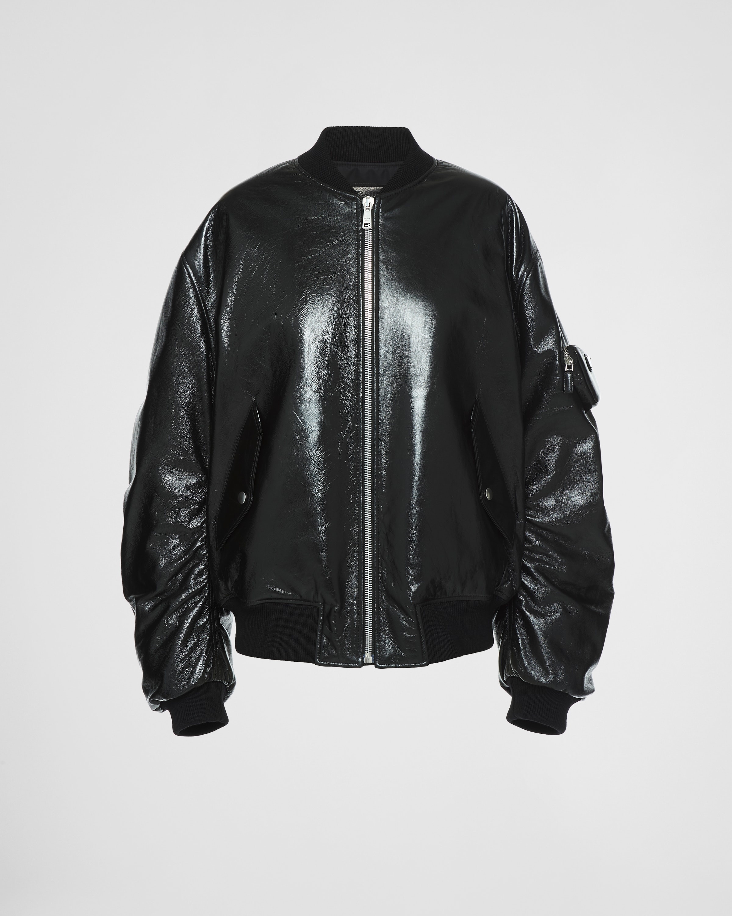 Prada Oversized nappa leather bomber jacket | REVERSIBLE