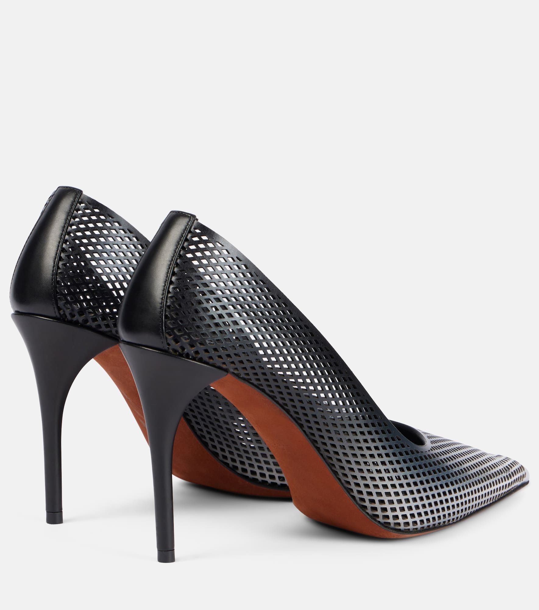 90 ombré leather mesh pumps - 2