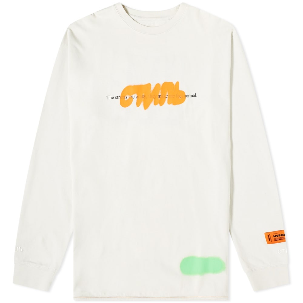 Heron Preston Long Sleeve CTNMB Spray Logo Tee - 1