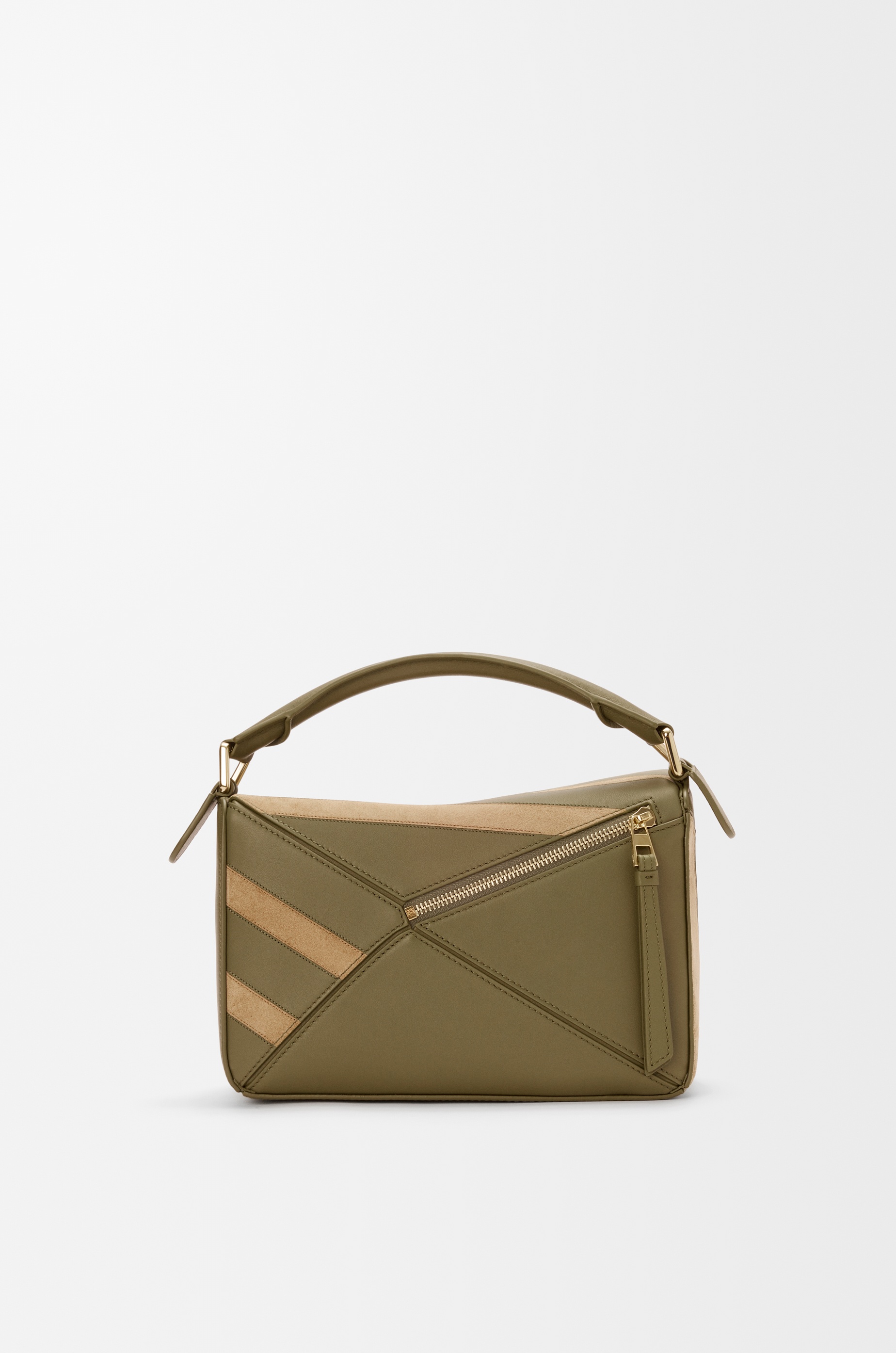 Small Puzzle bag in classic calfskin and suede - 6