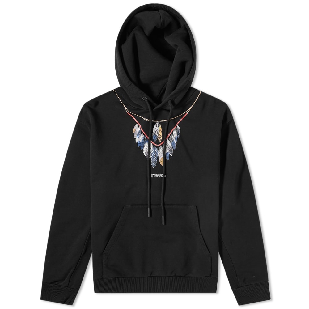 Marcelo Burlon Dbl Chain Feathers Oversized Hoody - 1