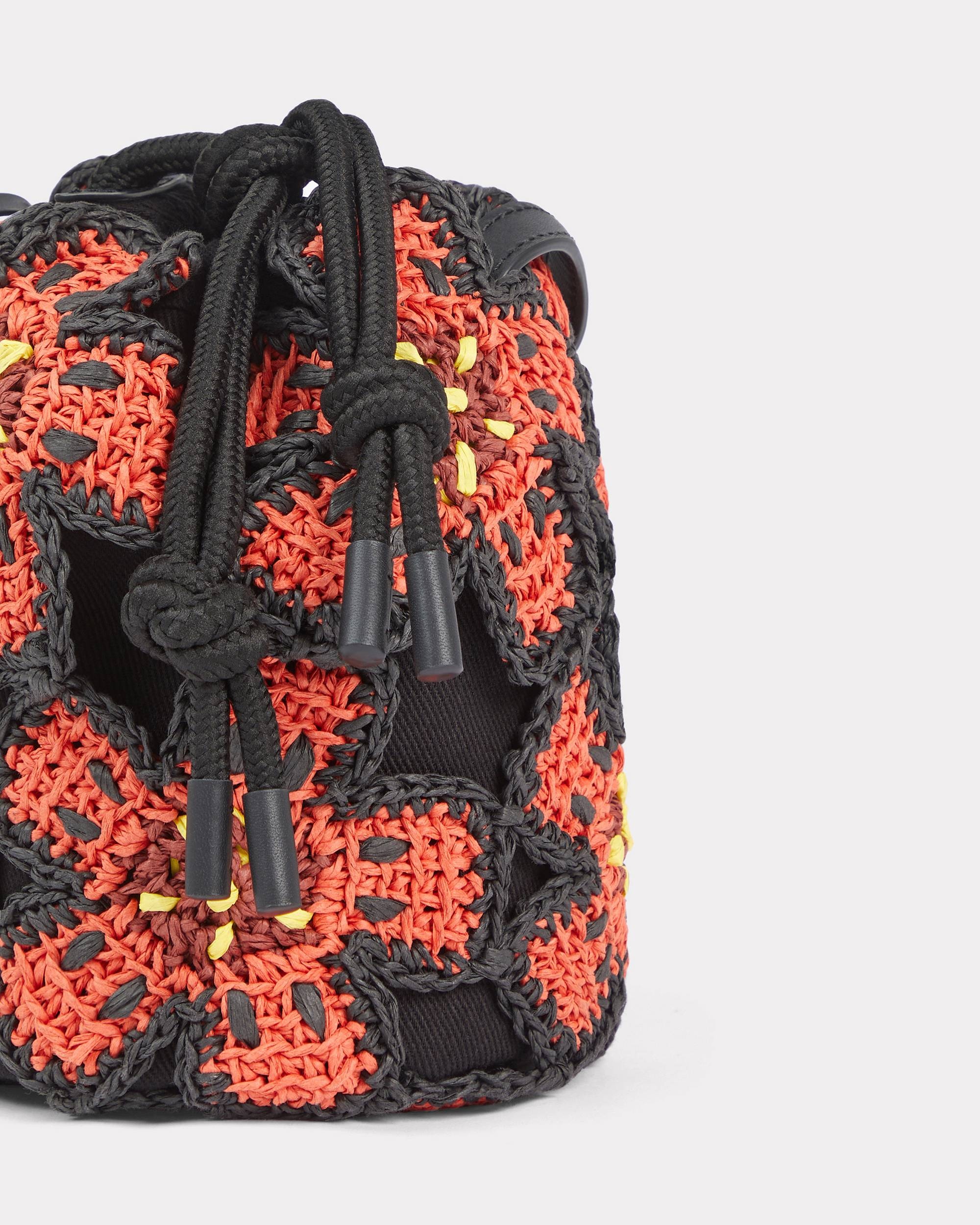 'KENZO Beach' straw floral bucket bag - 3