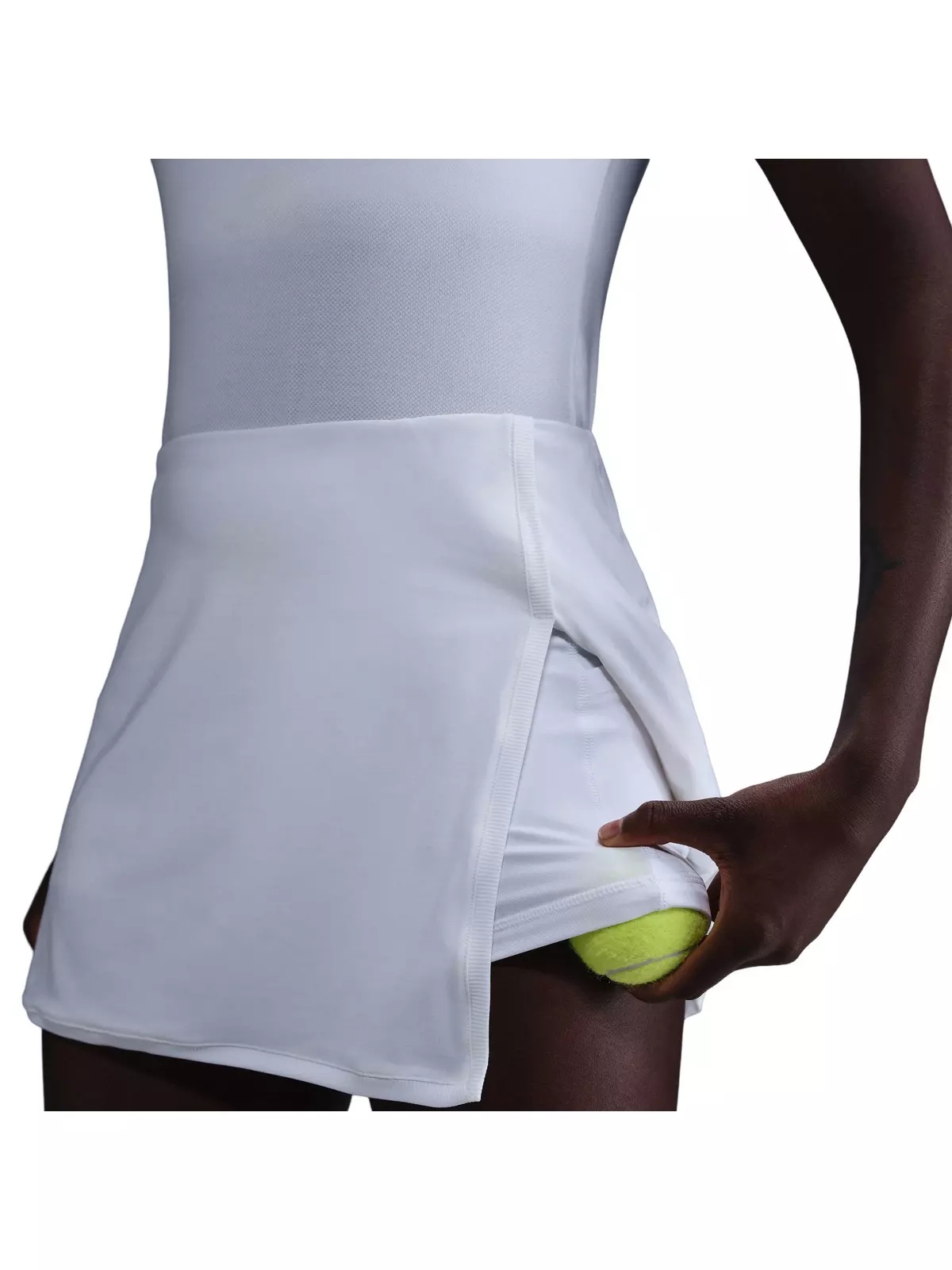 Women's Dri-FIT Victory Mid-Rise Straight Tennis Skirt -White - 6