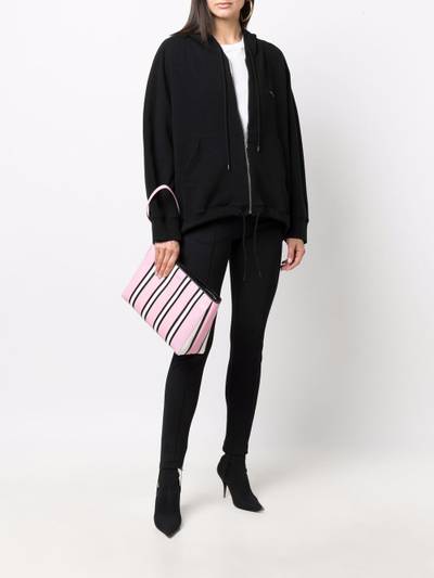 BALENCIAGA Barbes striped clutch bag outlook