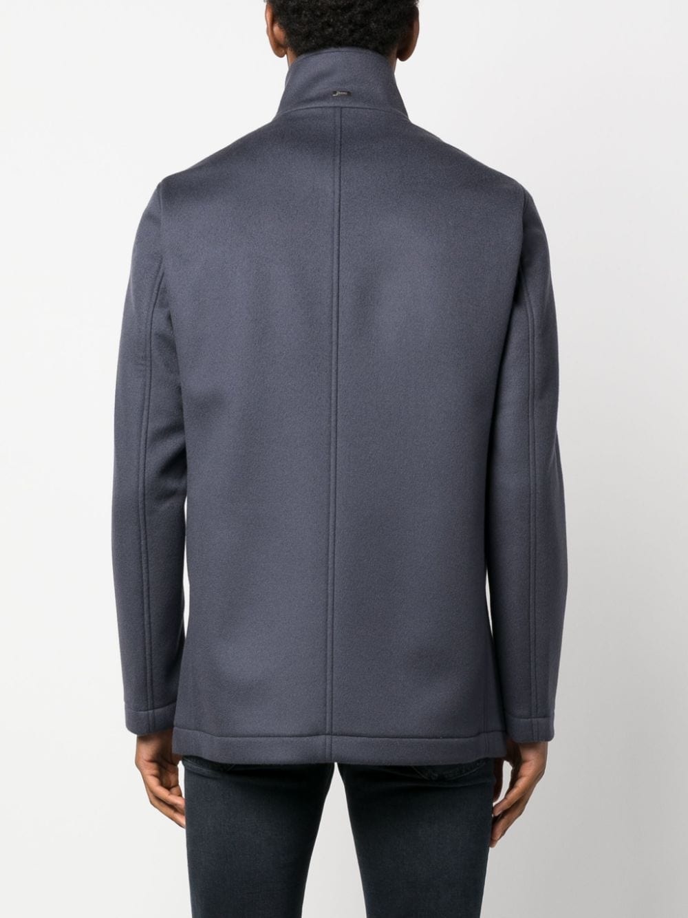 double-breasted wool-cashmere coat - 4