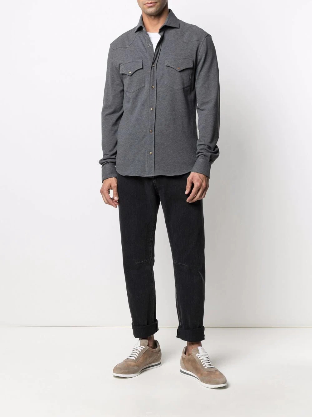 chest-pocket cotton shirt - 2