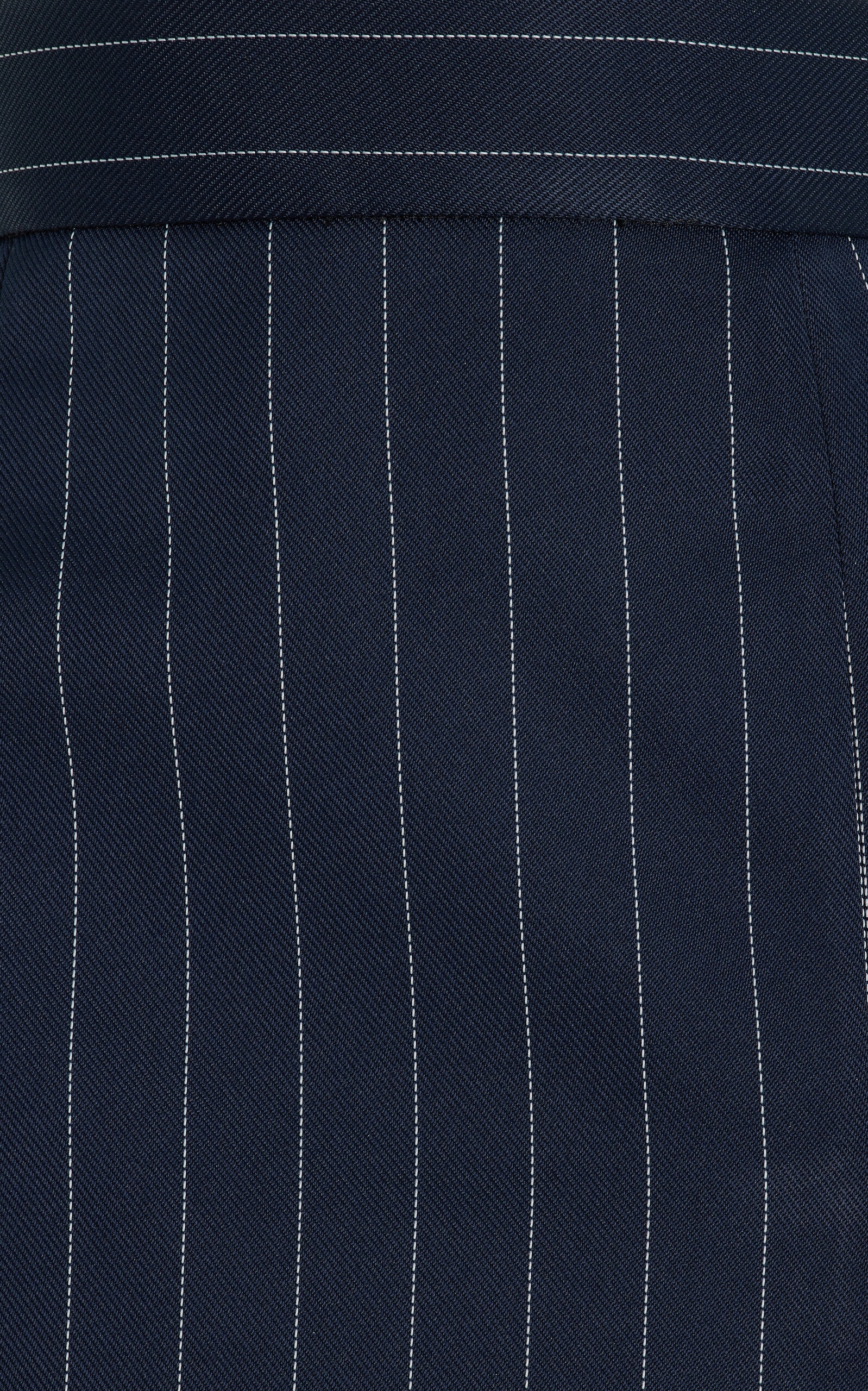 Slit Detailed Pinstripe Midi Skirt navy - 4