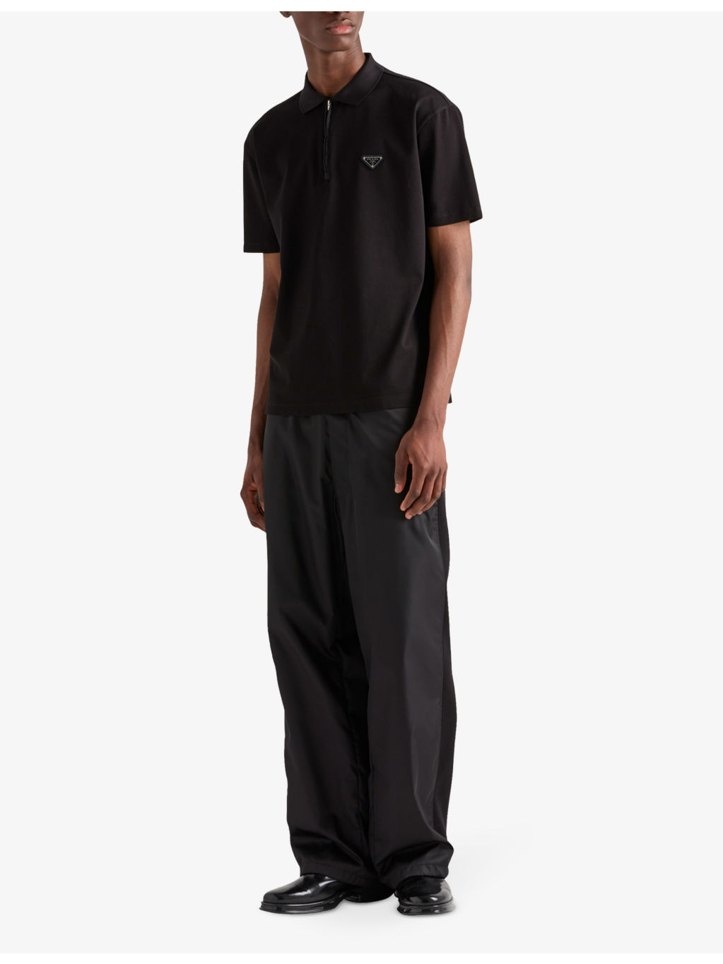 Brand-plaque boxy-fit cotton-piqué polo shirt - 2