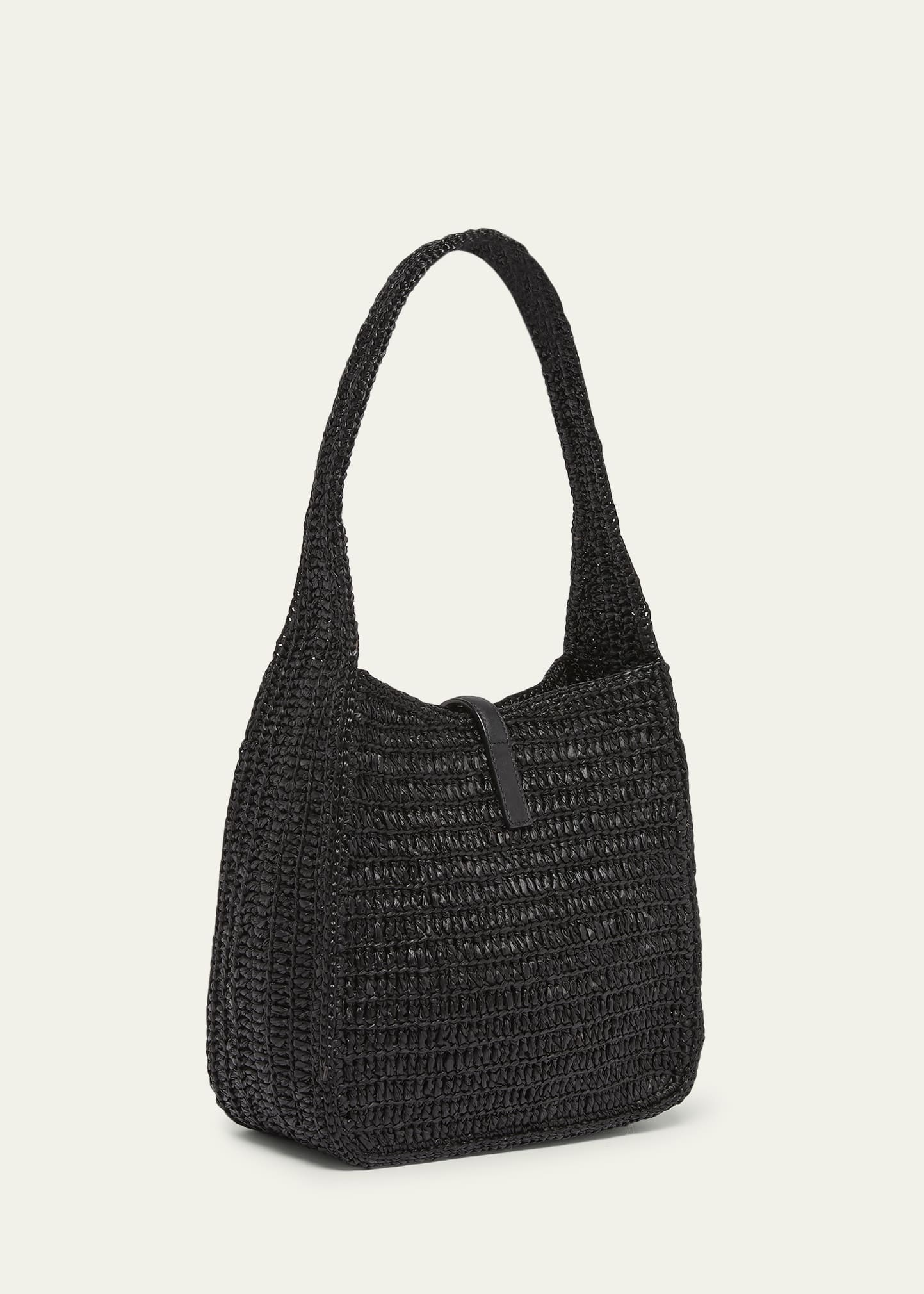 Le 5 A 7 Small YSL Hobo Bag in Raffia - 3