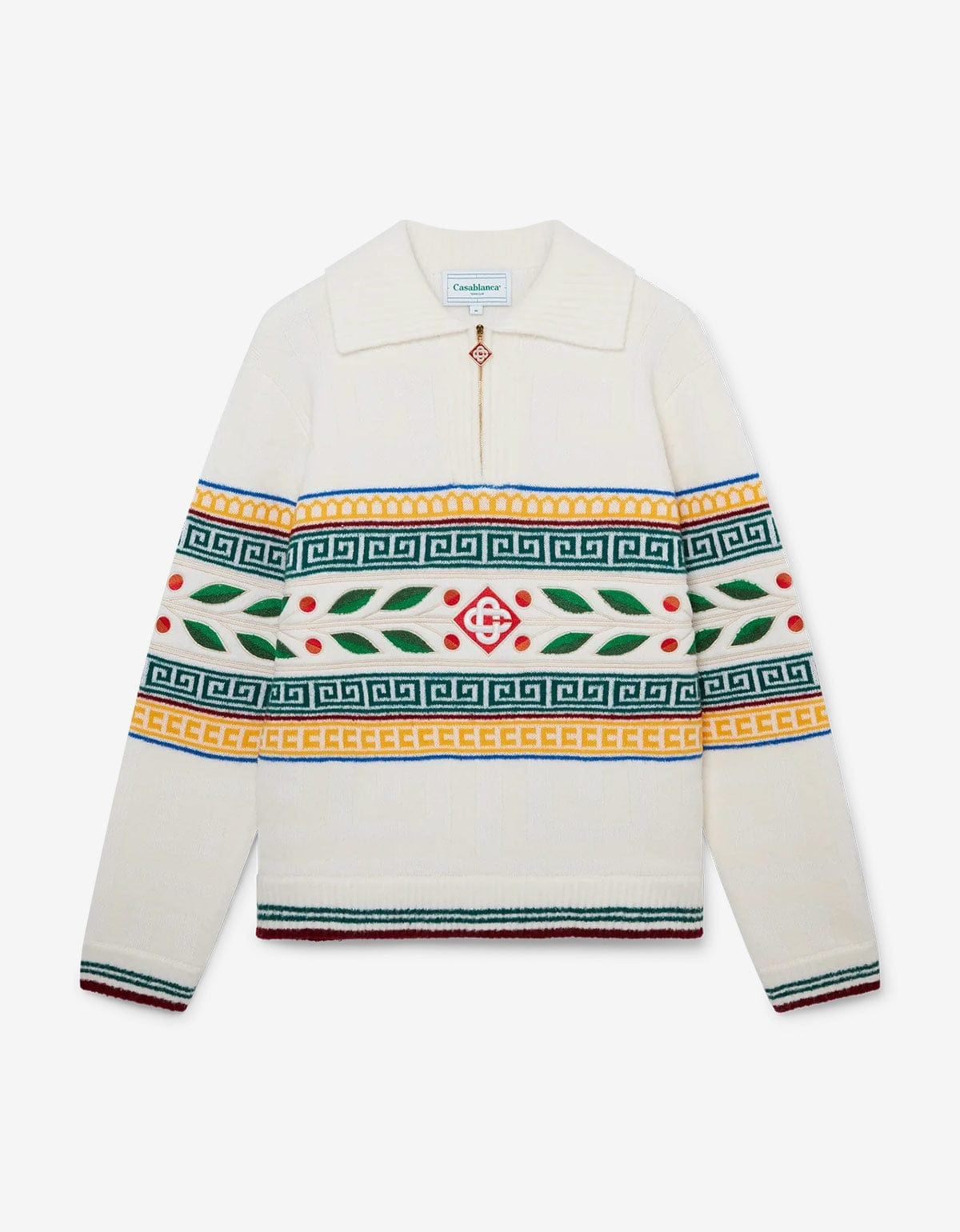 Casablanca White Laurel Olympique Jumper - 1