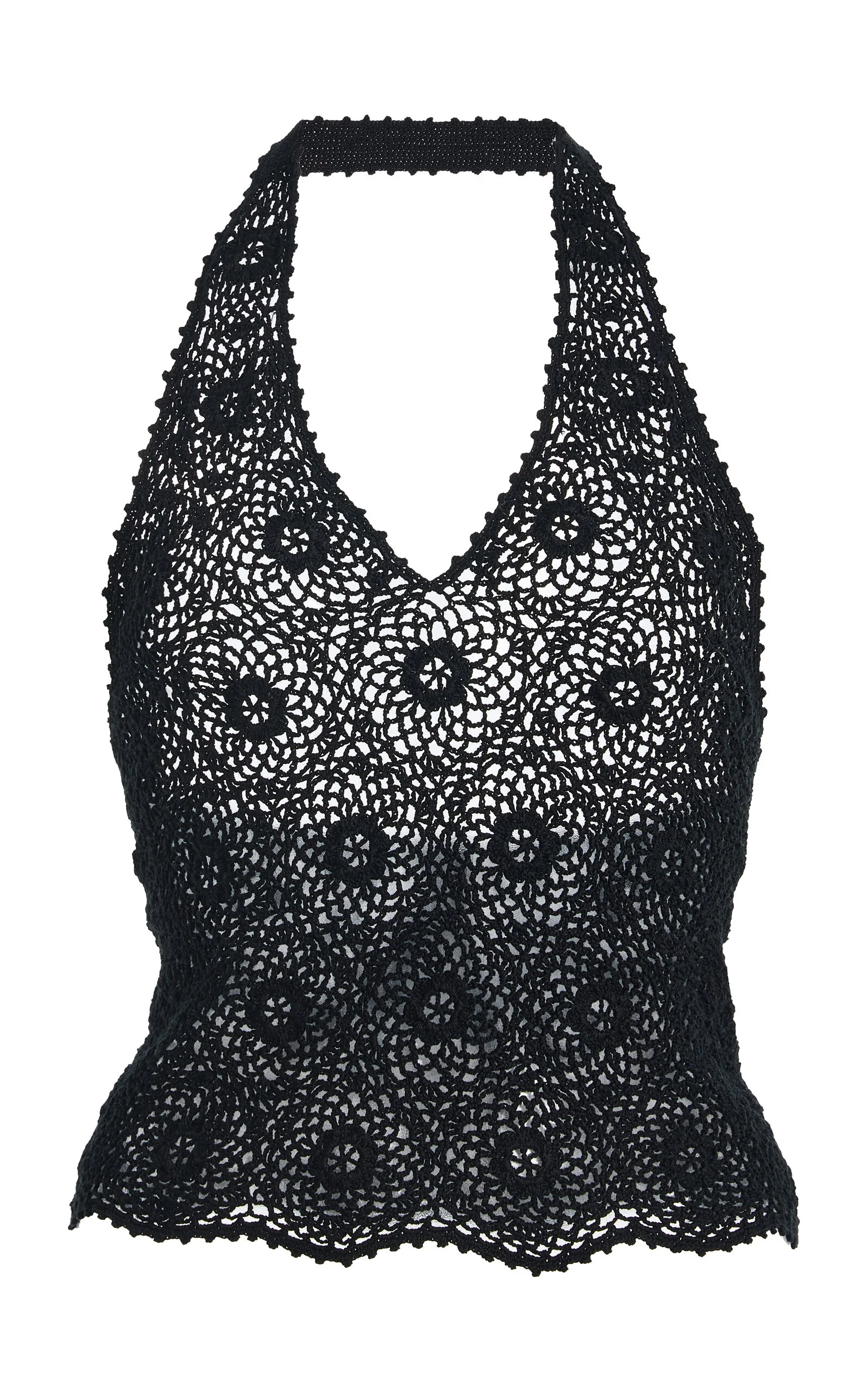 Ventura Crocheted Cotton Top black - 1