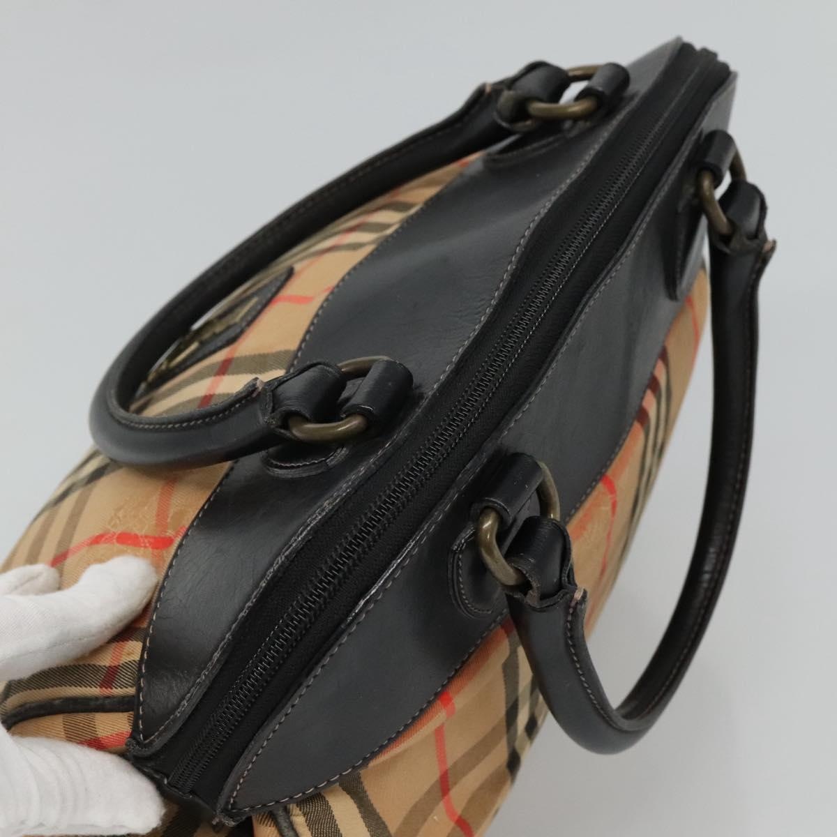 Burberry Nova Check Hand Bag Canvas Beige - 6