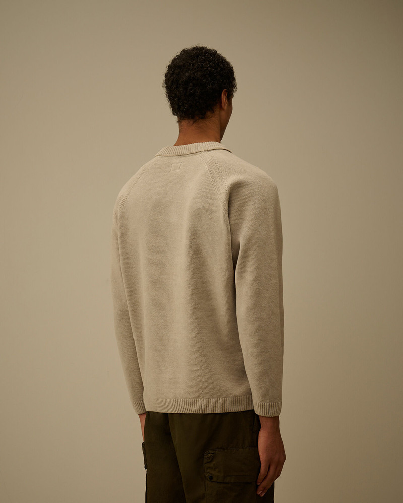 Cotton Chenille Polo Lens Sweater 4