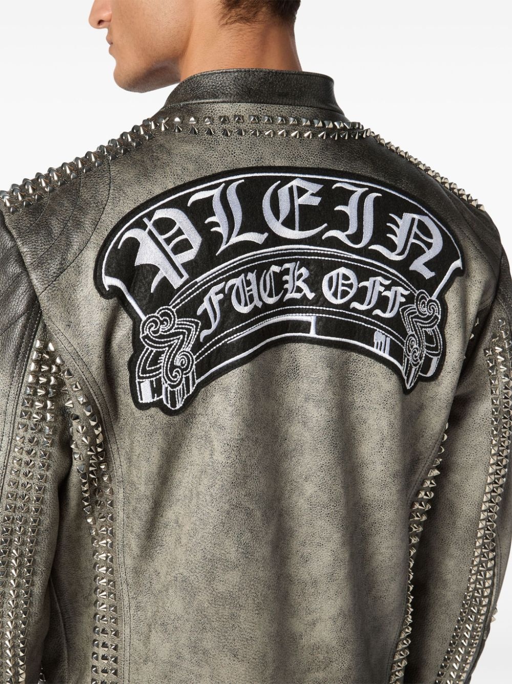 leather biker jacket - 5