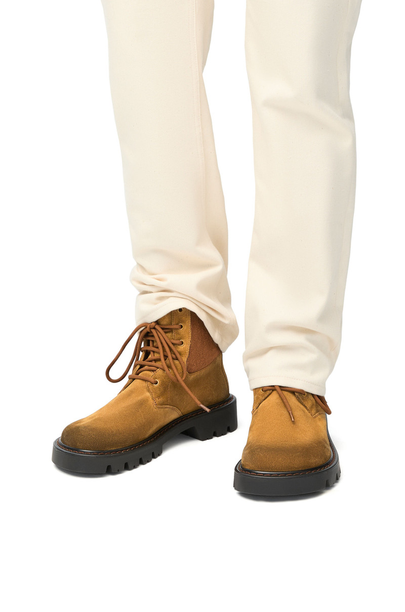 Loewe Sierra combat ankle boot in suede outlook