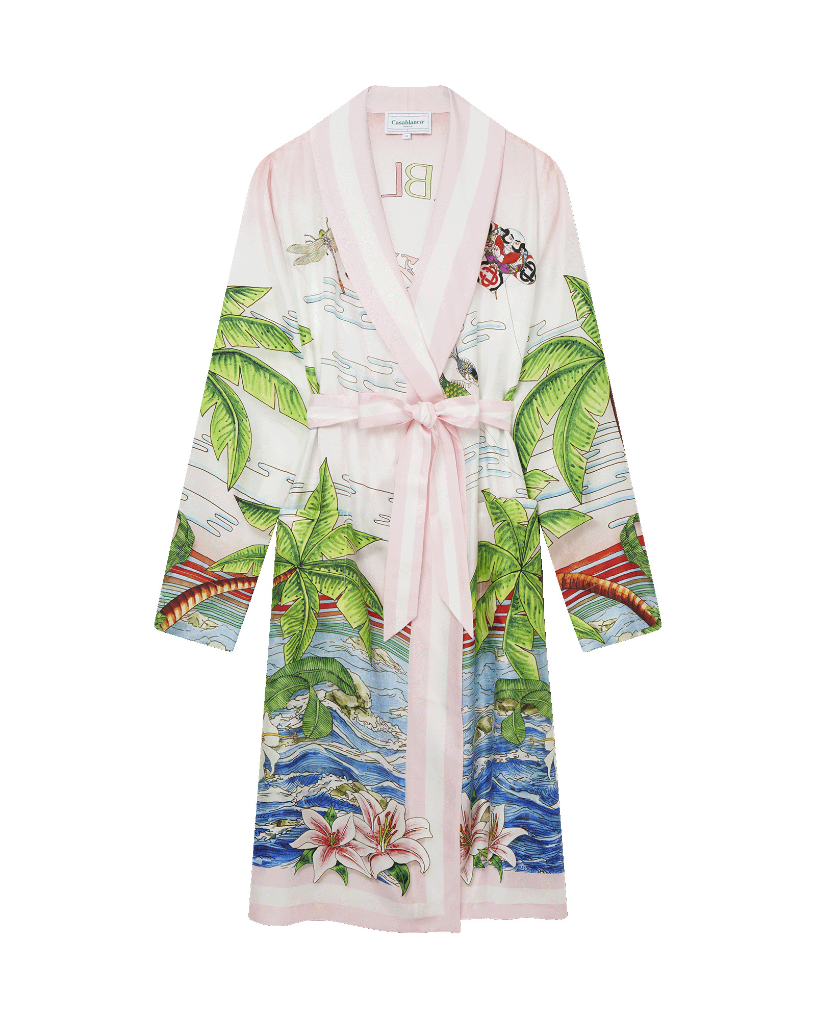 Table Tennis Club Sunset Silk Robe Shirt - 1