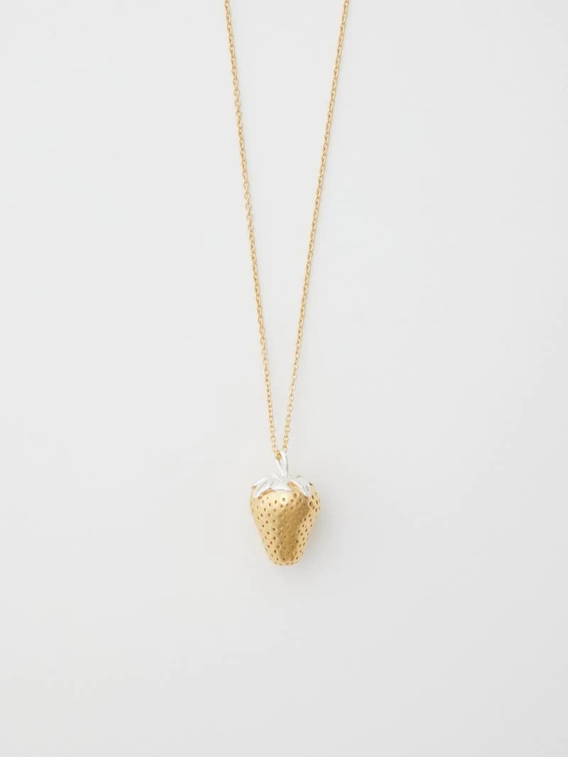 SMALL STRAWBERRY CHARM NECKLACE - 1