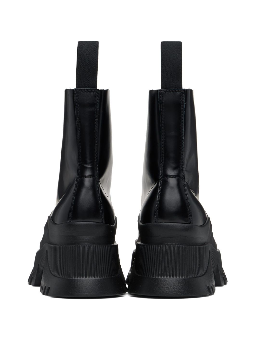 Black Platform Ankle Boots - 2