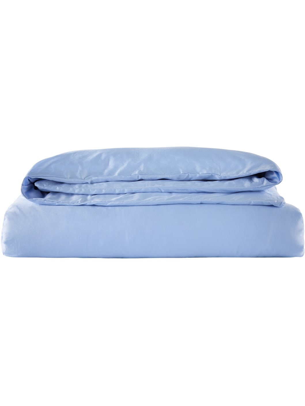 Blue Sateen Duvet Cover, Queen - 2