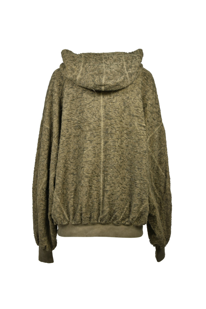 Julius COTTON PILE JACQUARD HOODIES / CLAY outlook