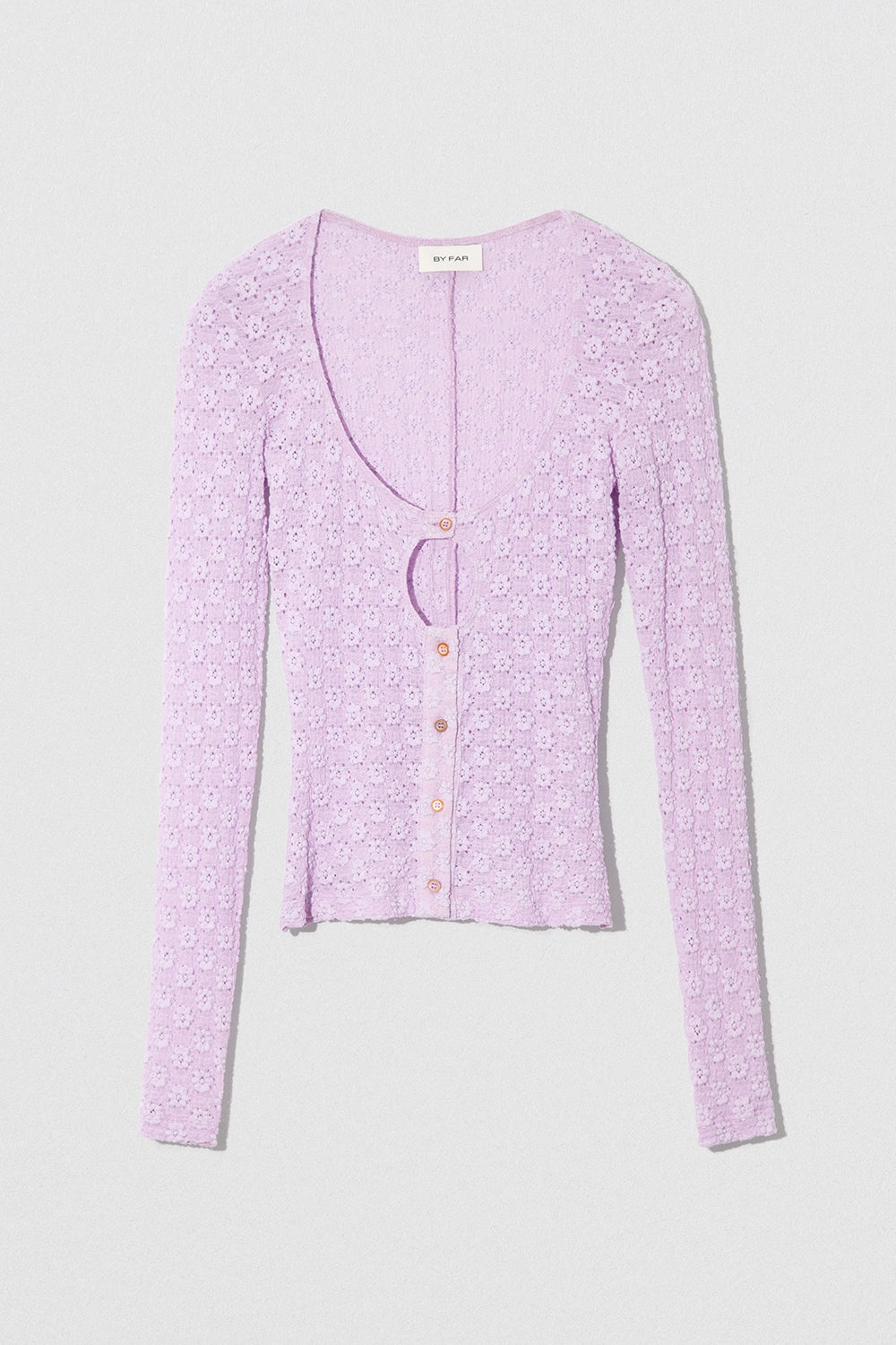 RUBI CARDIGAN LILAC FLORAL LACE - 1