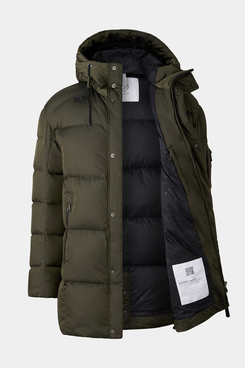 Jones Down jacket in Olive green 8