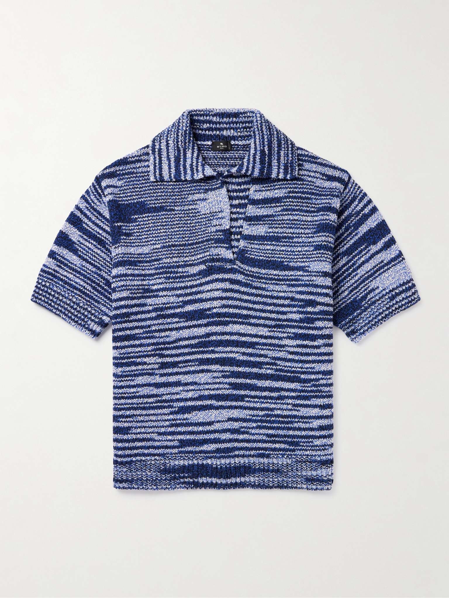 Space-Dyed Cotton-Blend Polo Shirt - 1