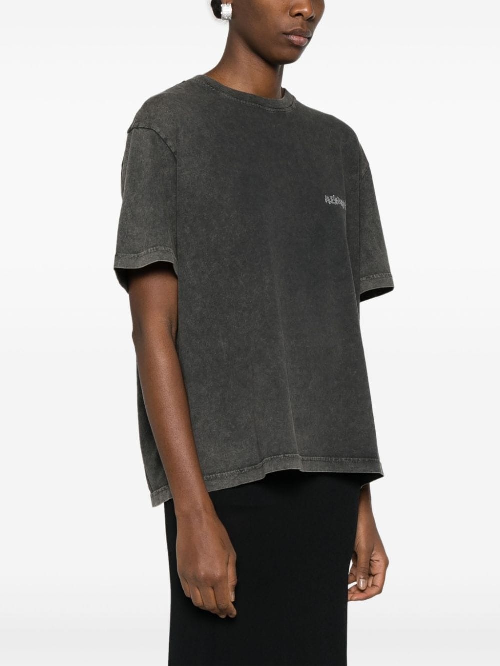crystal-embellished graphic-print T-shirt - 4