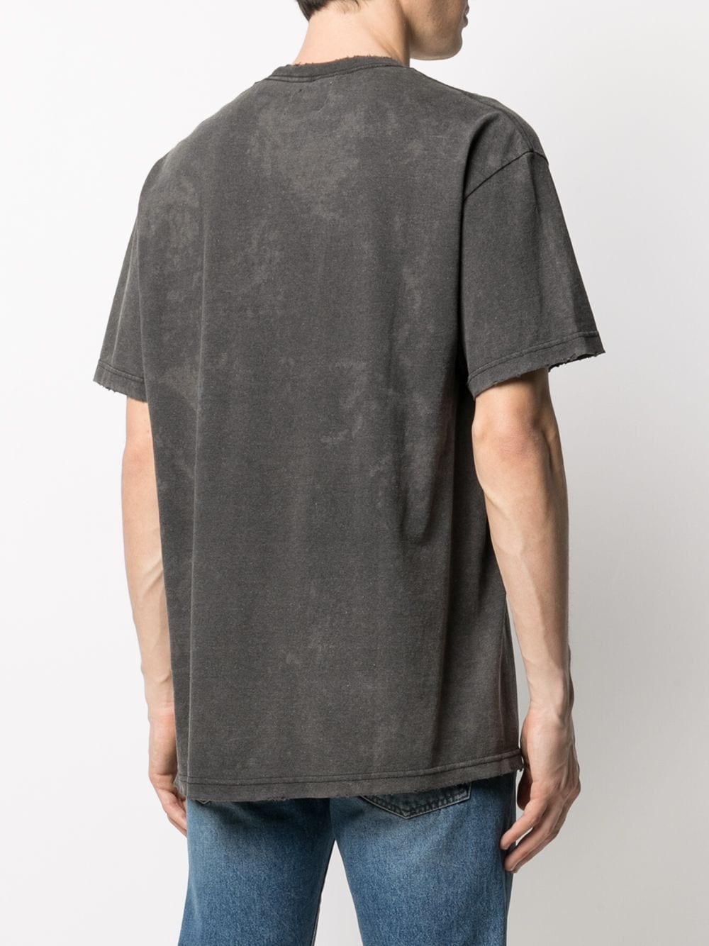 faded effect-cotton T-shirt - 4