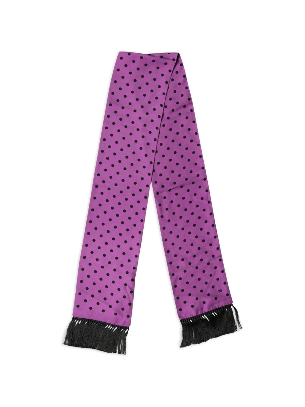 polka-dot fringed scarf - 1
