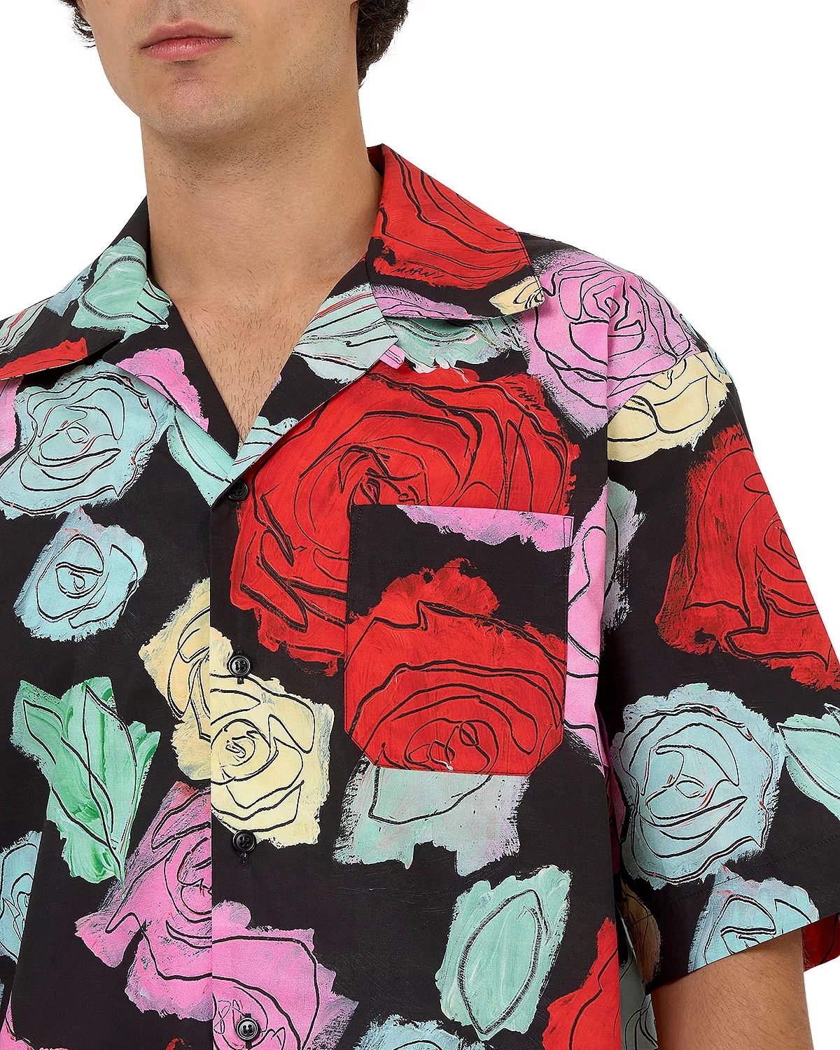 Printed Short Sleeve Button Front Camp Shirt - 3