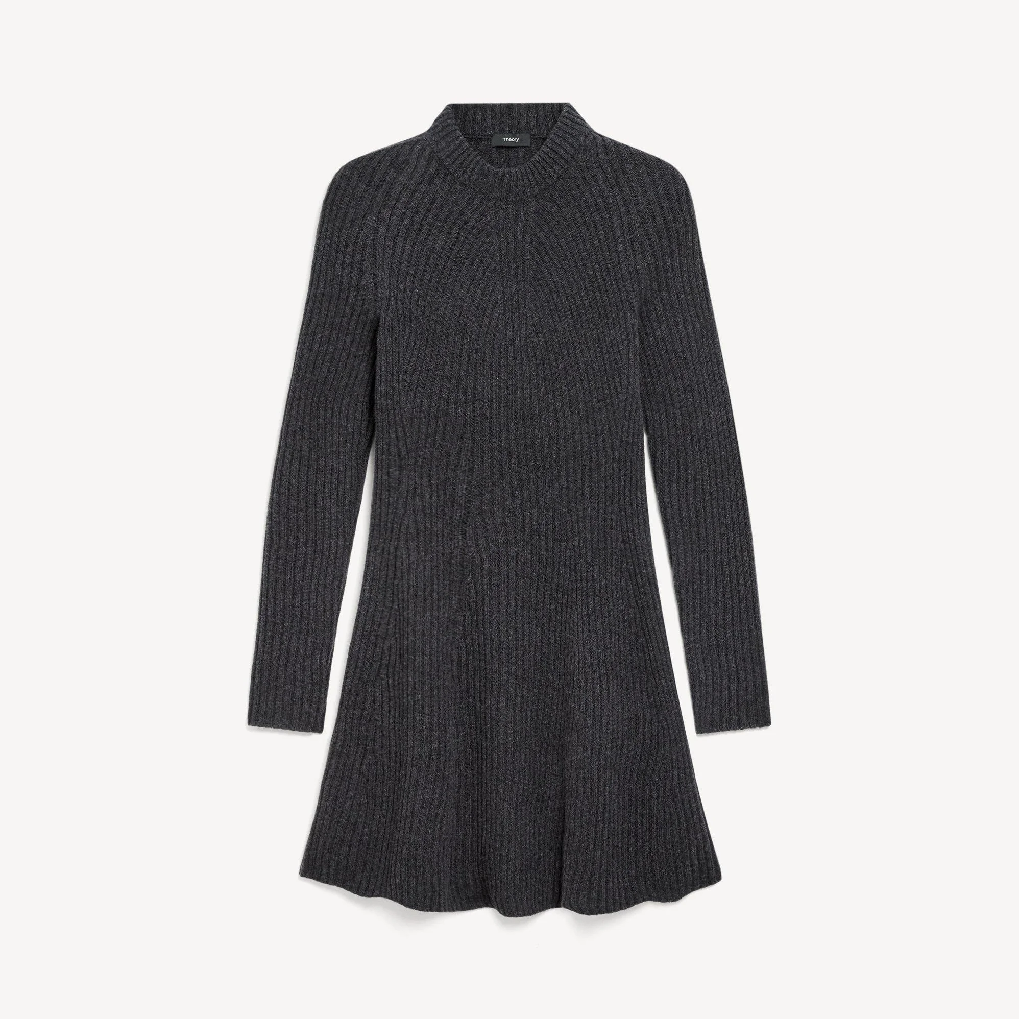 Ribbed Sweater Dress in Felted Wool-Cashmere - 1