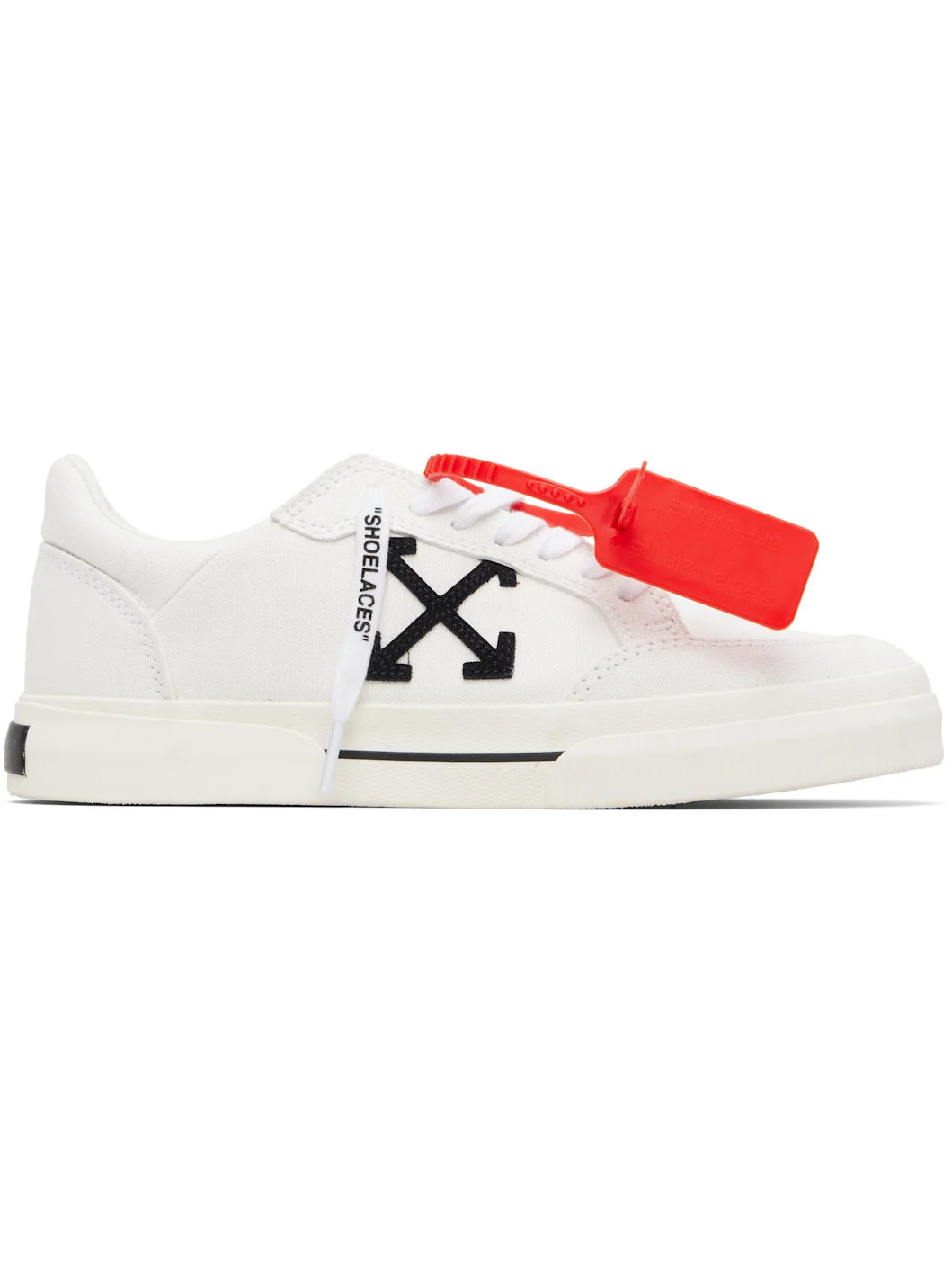 White Vulcanized Low Sneakers - 1