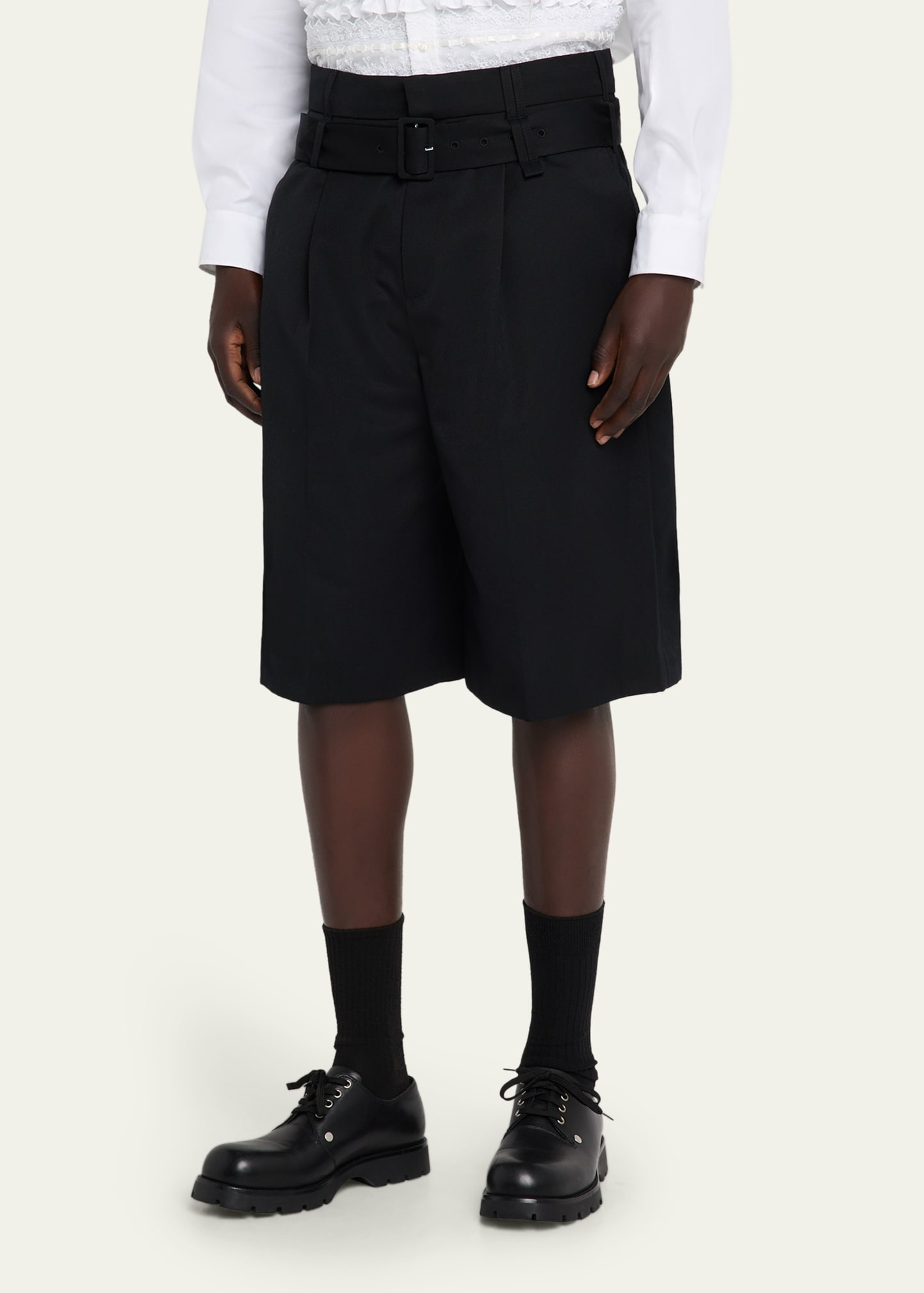 Men's Wide-Leg Multi-Belt Loop Shorts - 4