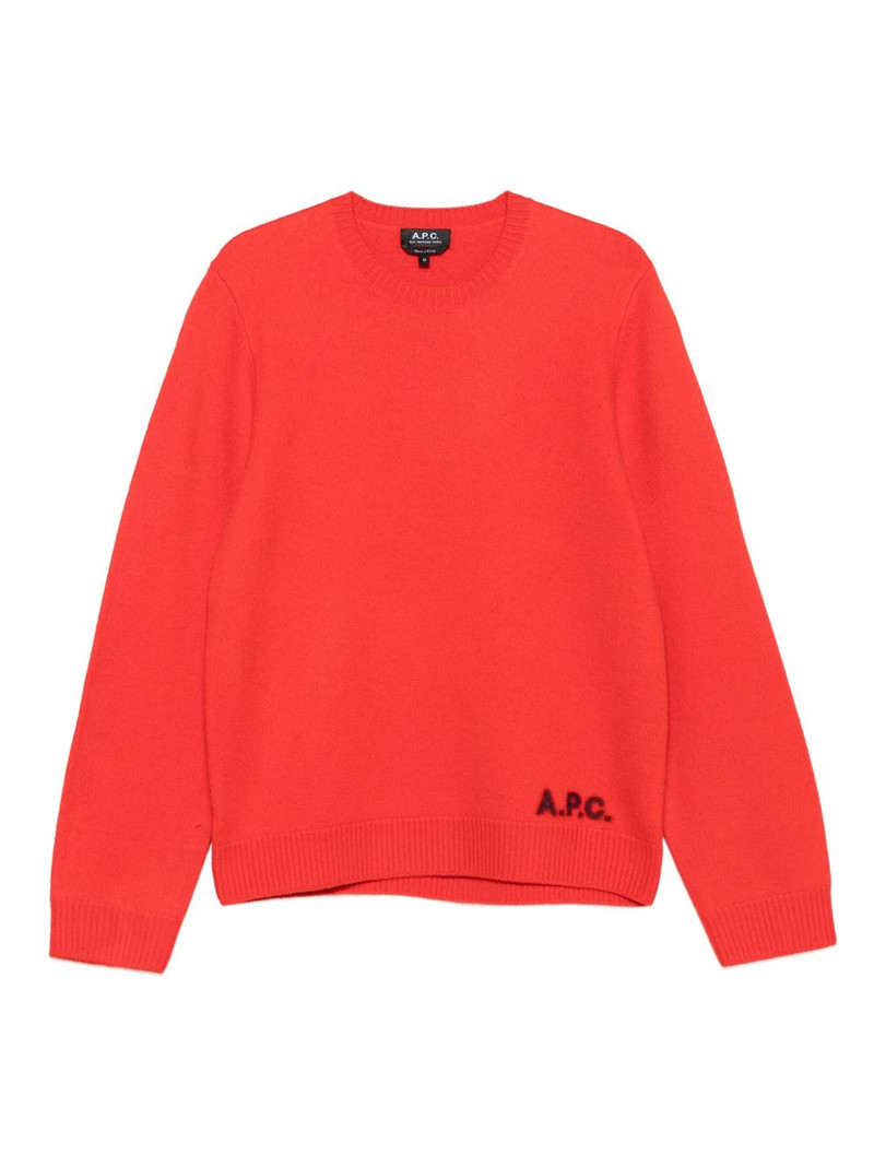 logo-embroidered crew-neck sweater 1