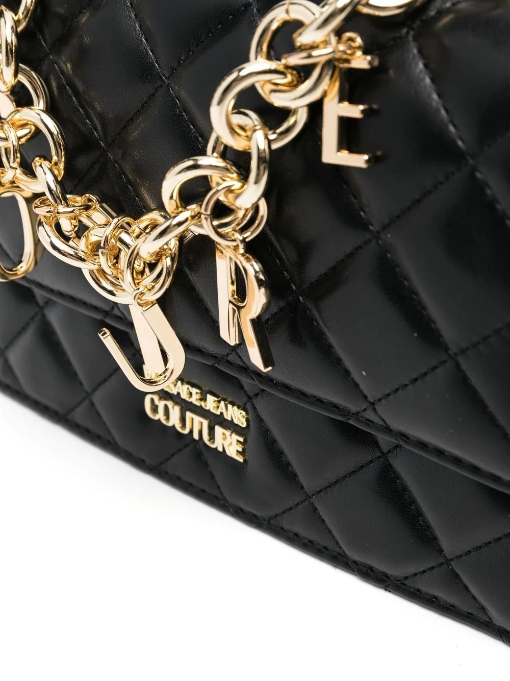 logo-charm quilted bag - 4