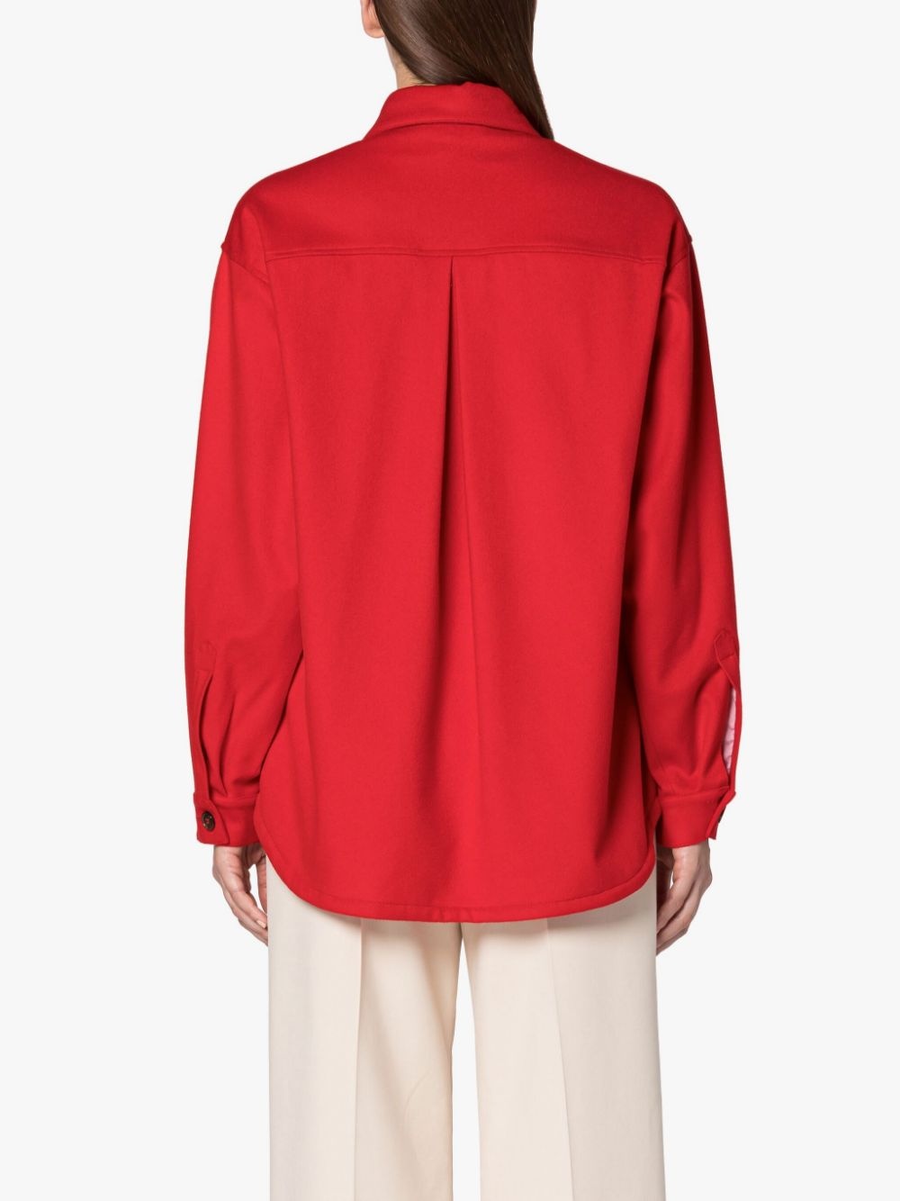 LORRIANE SCARLET COTTON OVERSHIRT JACKET - 4