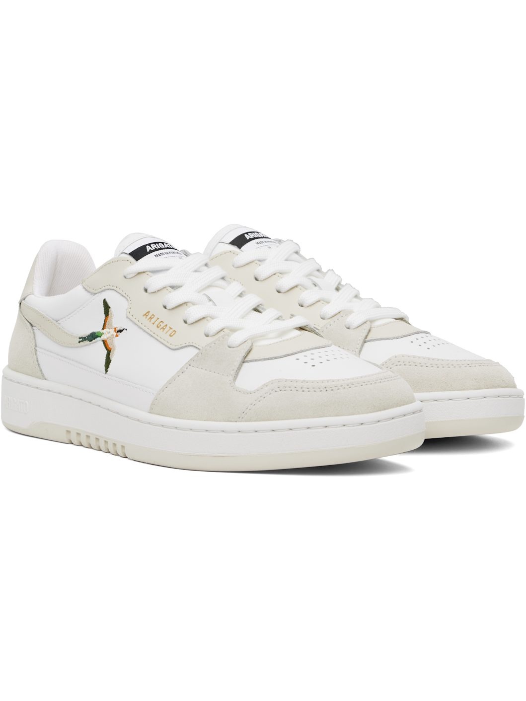 White & Beige Dice Lo Bee Bird Sneakers - 4