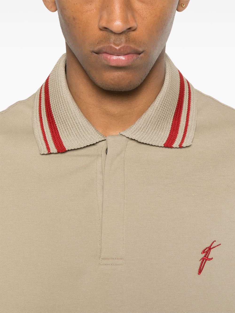 embroidered-logo polo shirt - 4
