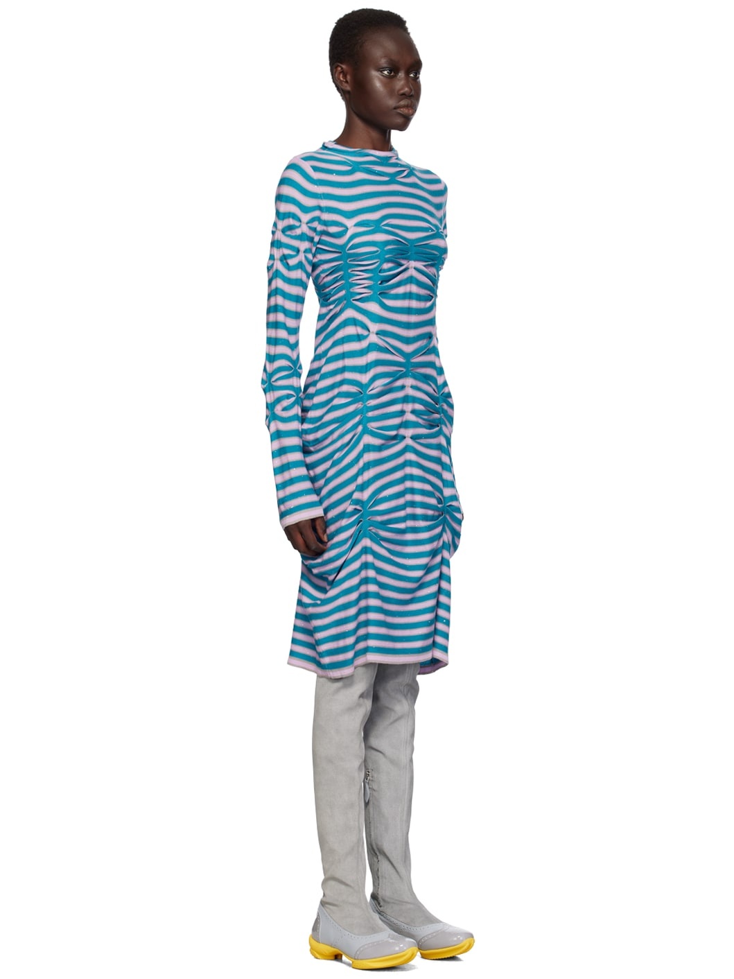 Blue & Pink Zabriskie Knit Midi Dress - 2