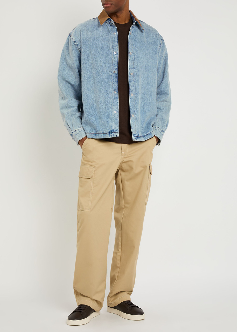 Frame Suede Collar Denim Overshirt - 4