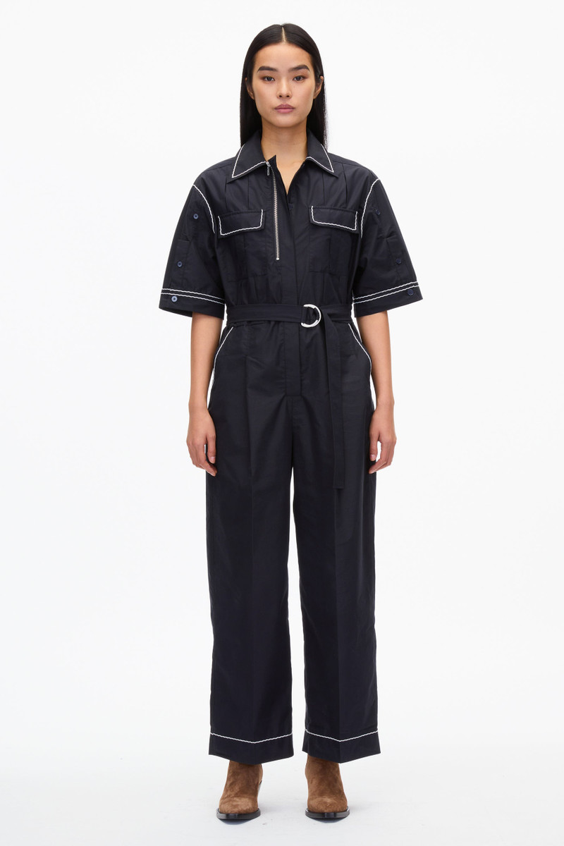 Jumpsuit with Wave Embroidery 1